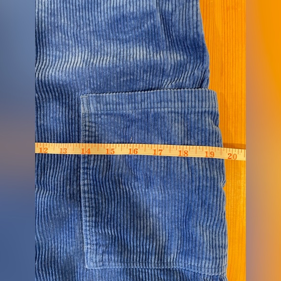 Electric blue corduroy pinafore dress - Picture 6 of 6